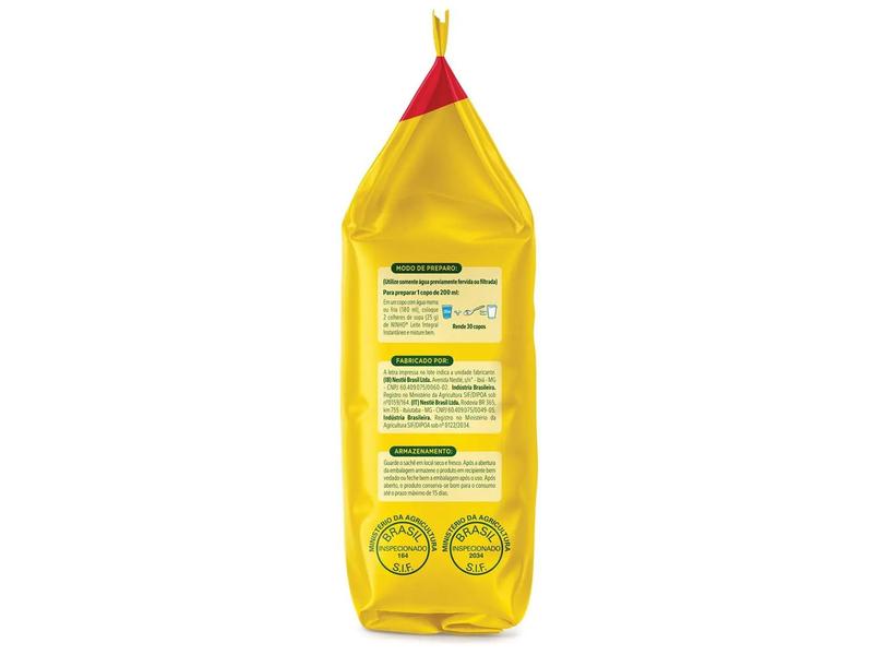 Leite em Pó Integral Instantâneo Nestlé Ninho - Sachê 750g 3 Unidades Imagem de Leite em Pó Integral Instantâneo Nestlé Ninho