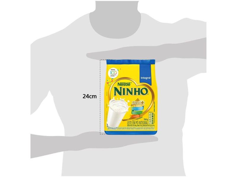 Leite em Pó Integral Nestlé Ninho Forti+ Sachê - 750g Imagem de Leite em Pó Integral Nestlé Ninho Forti+ Sachê - 750g