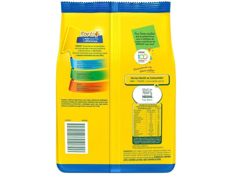 Leite em Pó Integral Nestlé Ninho Forti+ Sachê - 750g Imagem de Leite em Pó Integral Nestlé Ninho Forti+ Sachê - 750g