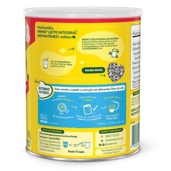 Leite em Pó Ninho Integral Instantâneo Lata 380g Imagem de Leite em Pó Ninho Integral Instantâneo Lata 380g