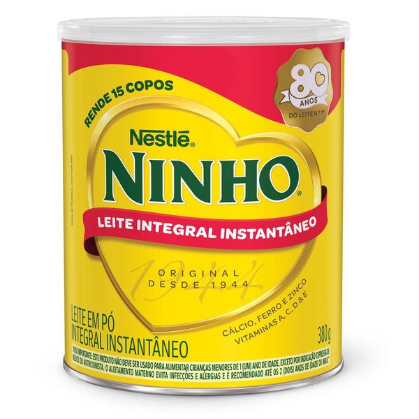 Leite em Pó Ninho Integral Instantâneo Lata 380g Imagem de Leite em Pó Ninho Integral Instantâneo Lata 380g