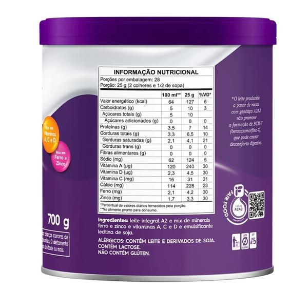 Leite Em Pó Piracanjuba Integral Instantâneo Lata 700g Imagem de Leite Em Pó Piracanjuba Integral Instantâneo Lata 700g