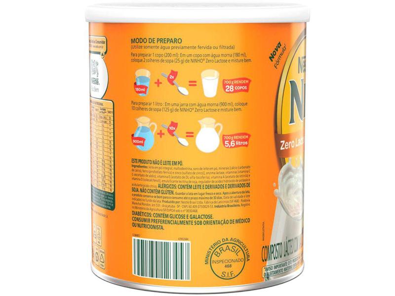 Leite em Pó Sem Lactose Ninho Forti+ - 700g Imagem de Leite em Pó Sem Lactose Ninho Forti+ - 700g