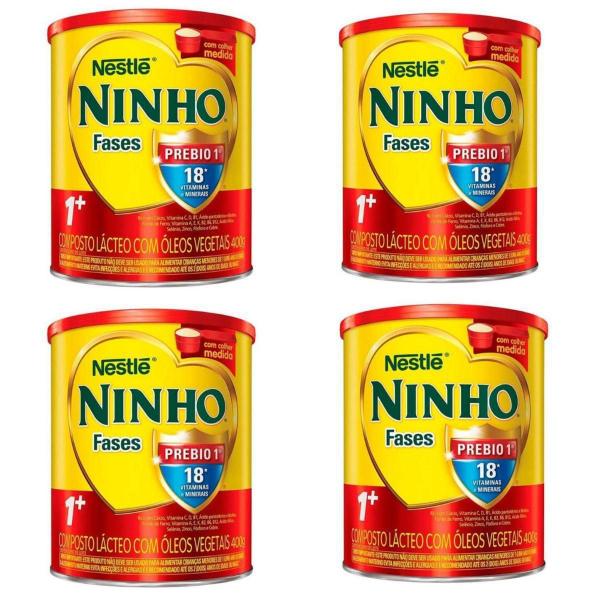 Imagem de Leite Ninho Fases 1+ Composto Lácteo 400G - Kit 04 Un