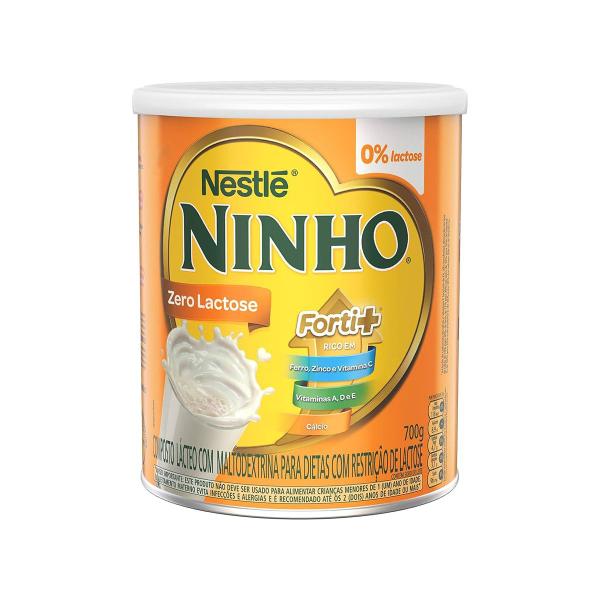 Leite Ninho Zero Lactose Forti+ 700g Nestlé Imagem de Leite Ninho Zero Lactose Forti+ 700g Nestlé