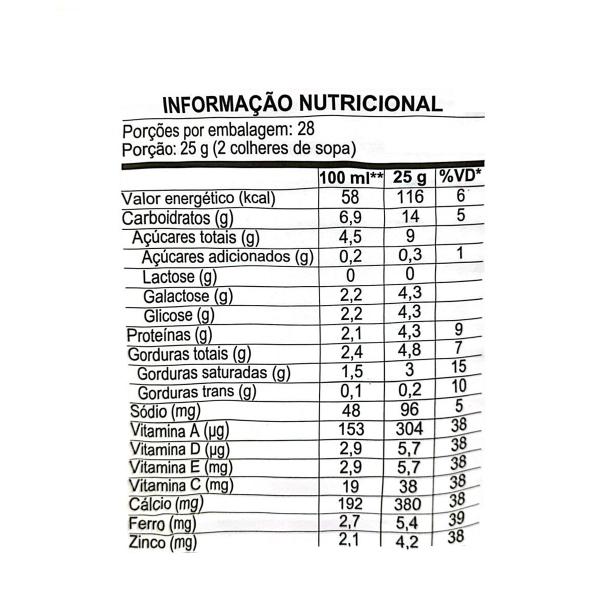 Leite Ninho Zero Lactose Forti+ 700g Nestlé Imagem de Leite Ninho Zero Lactose Forti+ 700g Nestlé
