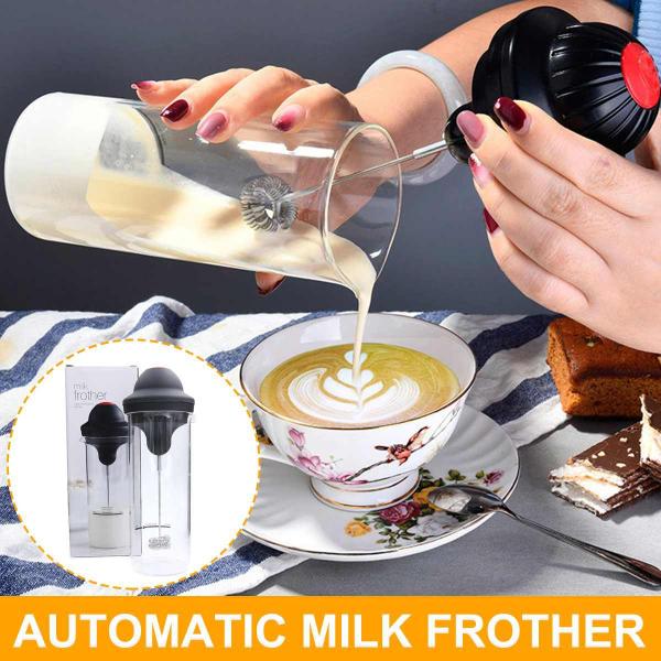 Imagem de Leite portátil elétrico Frother Egg Beater High Borosilicate Glass Jug Cup+ Tá de agitação de aço inoxidável Frothers de Leite