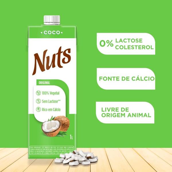 Imagem de Leite Vegetal Coco 1L Nuts - 12 Unidades