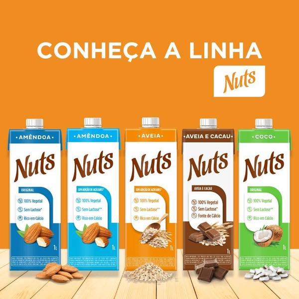 Imagem de Leite Vegetal Coco 1L Nuts - 6 Unidades