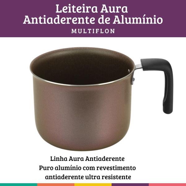 Imagem de Leiteira 14 Aura Fervedor Antiaderente Alumínio Multiflon