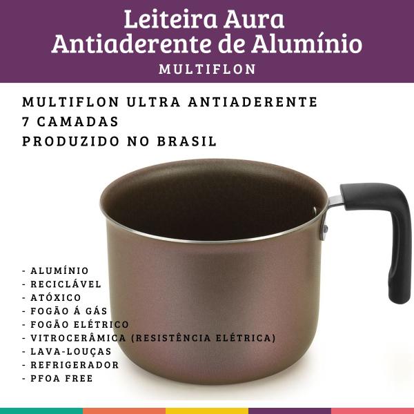 Imagem de Leiteira Antiaderente 14 Aura efeito furta-cor Multiflon