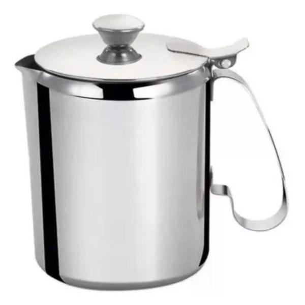 Imagem de Leiteira Bule Para Café Chá Leite De Aço Inox 750ml