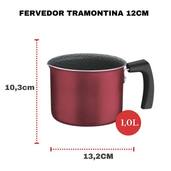 Imagem de Leiteira Caneco Fervedor Antiaderente Tramontina Loreto Pequeno 1 Litro12cm