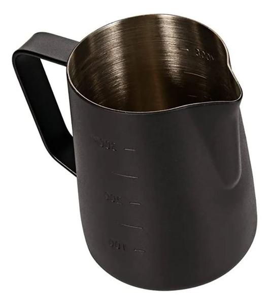 Imagem de Leiteira Cremeira Black Pitcher Aço Inox 350ml Barista Cafe