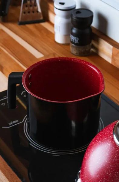 Leiteira de Inducao em Aluminio com Revestimento Ceramico Vermelha 1,7L Lyor