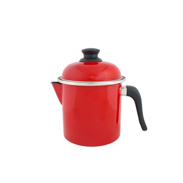 Leiteira de qualidade Agata 1.8 litros Ewel - Vermelha - aço - Utensilios do Chef Imagem de Leiteira de qualidade Agata 1.8 litros Ewel - Vermelha - aço