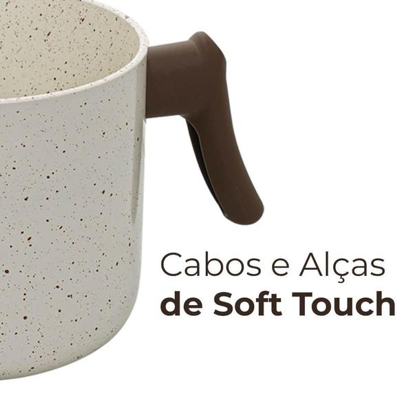 Leiteira Fervedor Antiaderente Ceramic Life Smart Plus Vanilla 2 Litros - Brinox Imagem de Leiteira Fervedor Antiaderente Ceramic Life Smart Plus Vanilla 2 Litros - Brinox