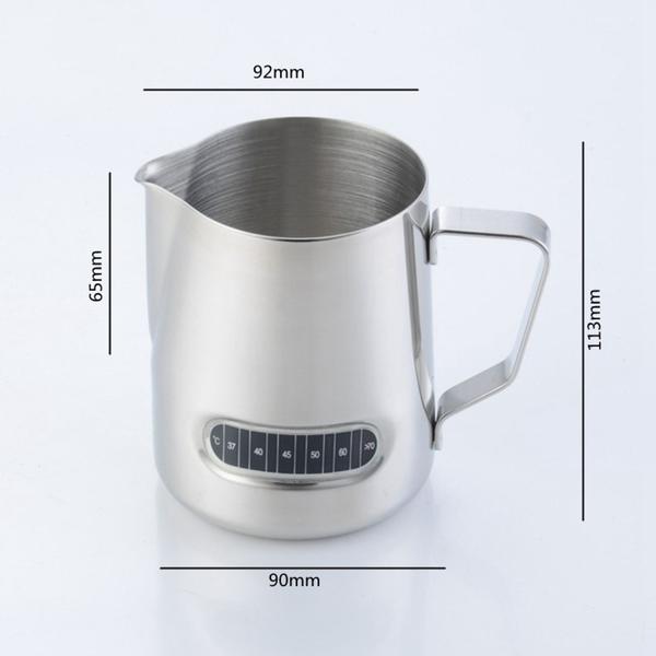 Imagem de Leiteira Pitcher Para Cafe Barista 350ml Inox Com Termômetro