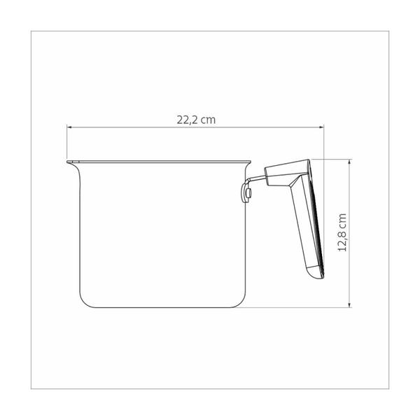 Imagem de Leiteira Tramontina Antiaderente 14cm Caneco Fervedor 1,9 Litros Milazzo