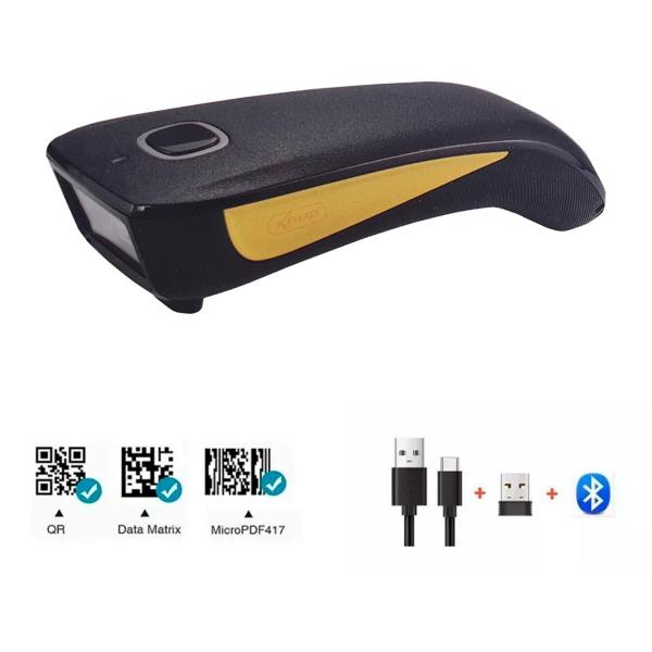 Imagem de Leitor Código Barras Bolso Bluetooth 1d E 2d Qr Code Preto 110V/220V