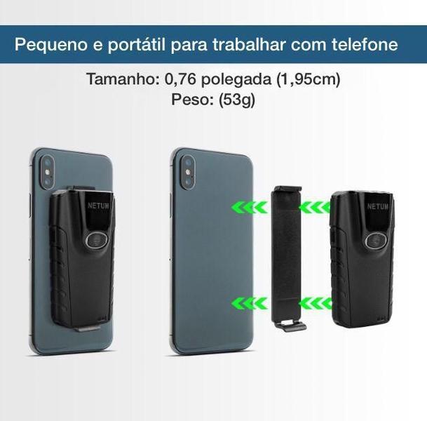 Imagem de Leitor Código De Barra Qr Code Bluetooth 2D Bolso Netum E800