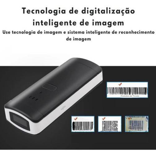 Imagem de Leitor Código De Barras Portátil 2D C/Bluetooth Usb Sem Fio