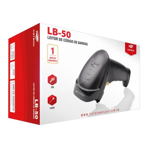 Imagem de Leitor Código De Barras Usb Lb-50Bk C3 Tech