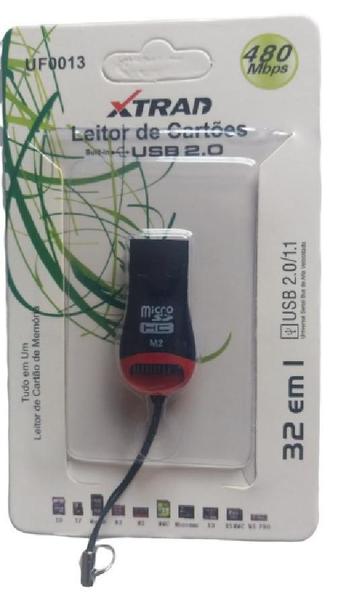 Imagem de Leitor De Cartão De Memória Micro Sd E M2 Para Usb - Uf0013