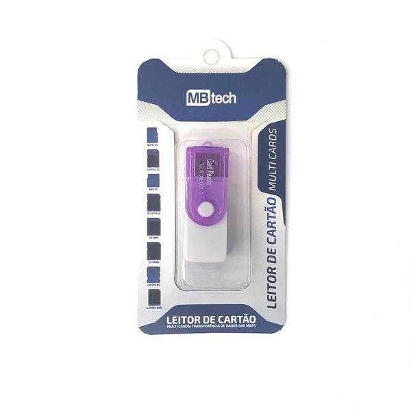 Imagem de Leitor De Cartão E Gravador Usb Multi Cards Sd Mmc Micro Sd Taxa 480mbps Mbtech GB54025