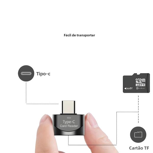 Imagem de Leitor de Cartão Micro SD/TF USB 3.1 Tipo C - Alta Velocidade para Apple e Samsung