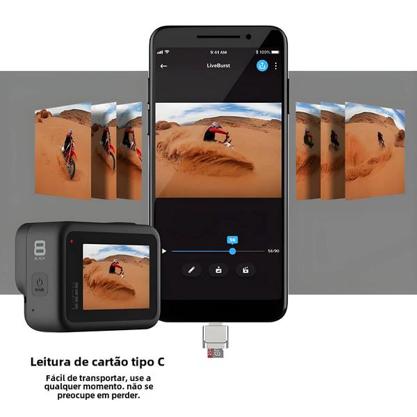 Imagem de Leitor De Cartão Micro SD TF USB 3.1 Tipo C De Alta Velocidade Para Laptop Apple Samsung