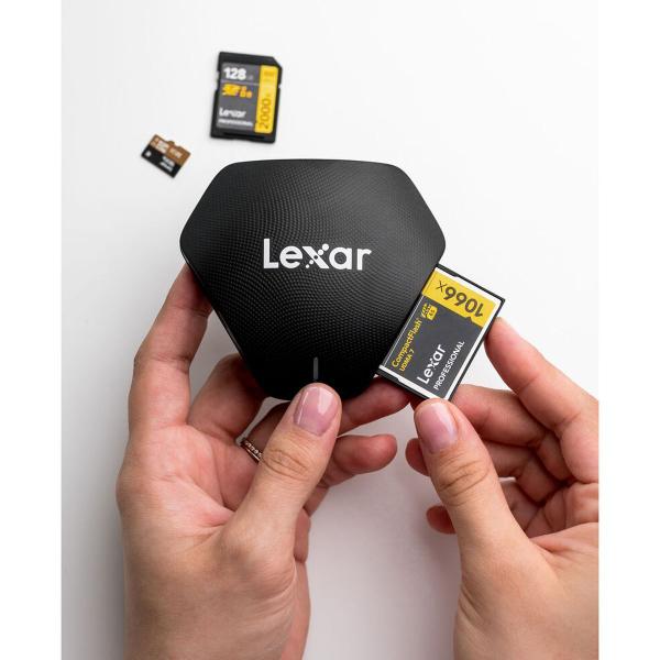 Imagem de Leitor De Cartão Profissional Lexar 3 Em 1 Usb 3.1 - Micro Sd, Sd E Cf