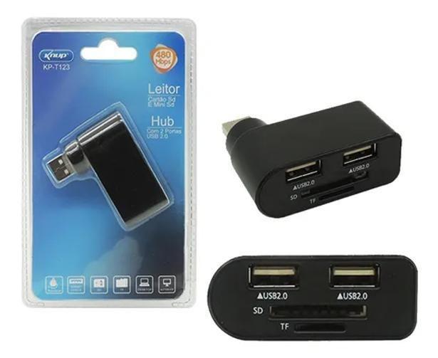 Imagem de Leitor De Cartão Sd Mini Sd Tf Hub Porta Usb 2.0 Pc Notebook