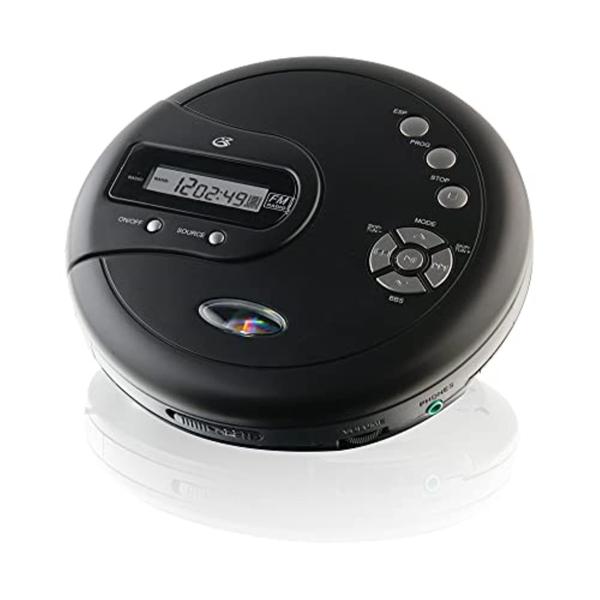 Imagem de Leitor de CD portátil GPX PC332B com rádio FM - preto