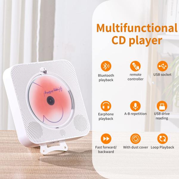 Imagem de Leitor de CD Yintiny Recarregável Cute com Bluetooth 5.0