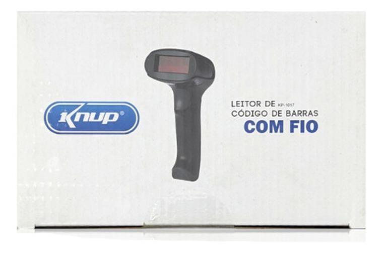 Imagem de Leitor De Cod De Barras Com Suporte Knup Kp-1017A Cor Preto