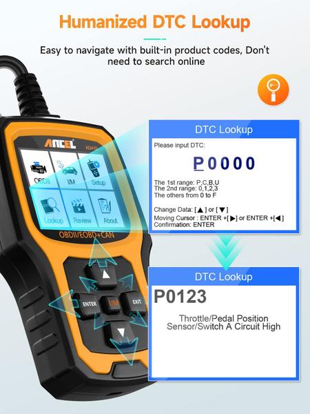 Imagem de Leitor de código de veículo aprimorado ANCEL AD410 com scanner OBD2