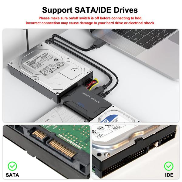 Imagem de Leitor de disco rígido FEMORO IDE SATA para USB 3.0 com alimentação