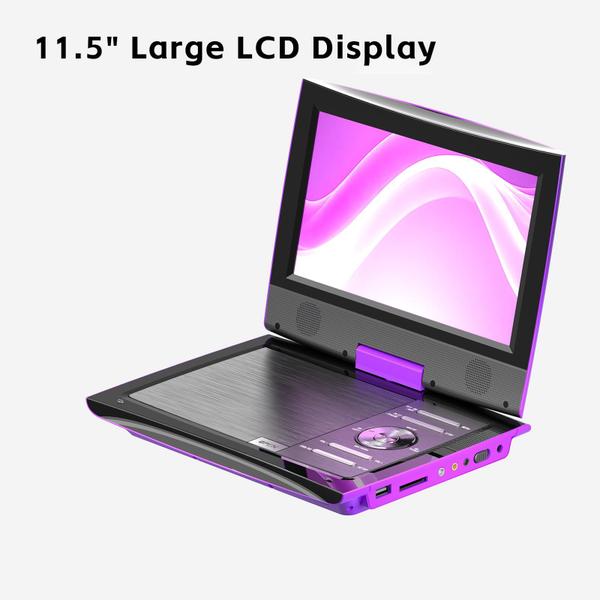 Leitor de DVD Portátil SUNPIN PD969 com Tela HD de 9,5