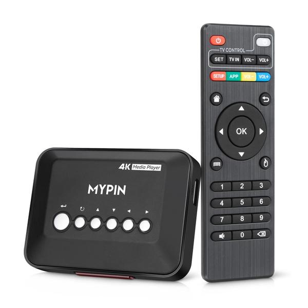 Imagem de Leitor de mídia de TV MYPIN 4K @30hz HDMI com saída HDMI/AV de 14 TB