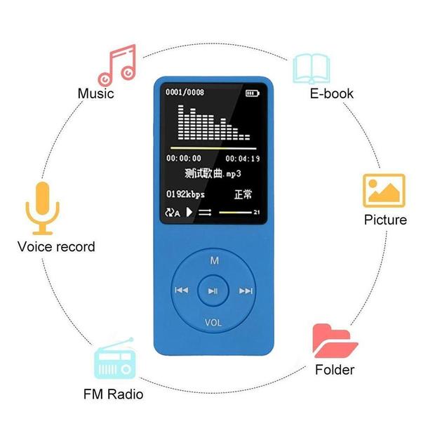 Imagem de Leitor de MP3 portátil, capacidade de memória genérica de 8 GB