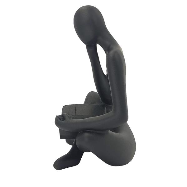 Imagem de Leitor Estatueta Decorativa Leitura Abstrata Homem que Lê Decoração Ornamento Elegante Estátua Pensador Thinker  DOL04