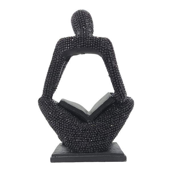 Imagem de Leitor Estatueta Decorativa Leitura Abstrata Homem que Lê Decoração Ornamento Elegante Estátua Pensador Thinker  DOL04