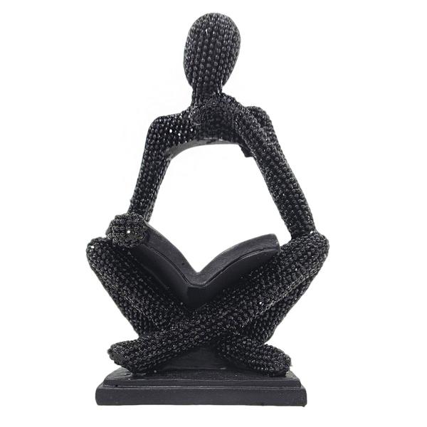 Imagem de Leitor Estatueta Decorativa Leitura Abstrata Homem que Lê Decoração Ornamento Elegante Estátua Pensador Thinker  DOL04