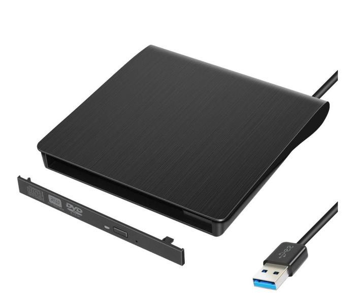 Imagem de Leitor Gravador Drive Dvd Cd Externo Cabo Usb 3.0 Portátil