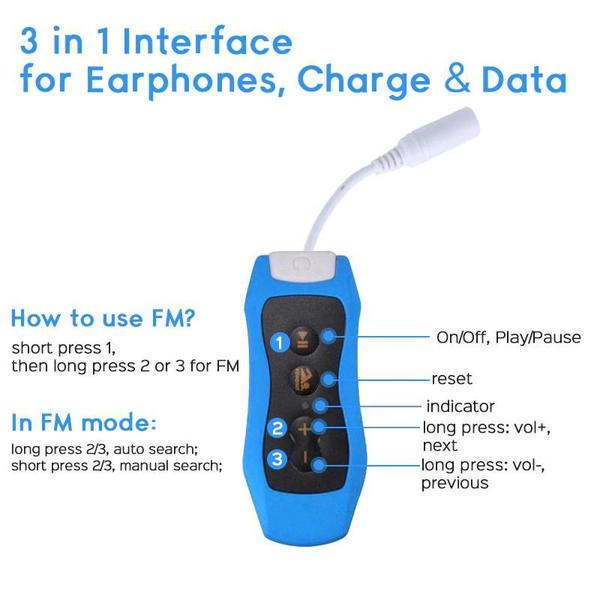 Imagem de Leitor MP3 de natação à prova d'água Wokex IPX8 4GB com rádio FM