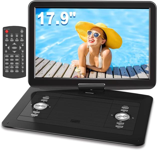 Imagem de Leitor portátil de DVD/CD WONNIE 17.9" 6 horas com bateria de 5000mAh