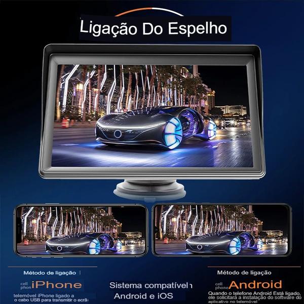 Imagem de Leitor  Portátil  Multimídia Automotivo 7”  Tela Sensível ao Toque e Conectividade Completa para seu Carro