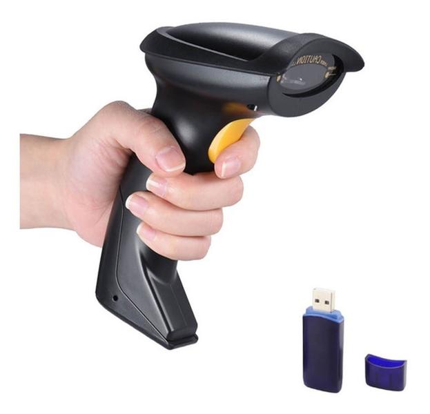 Imagem de Leitor Wireless Scanner Código Barra Laser Sem Fio Usb 5600