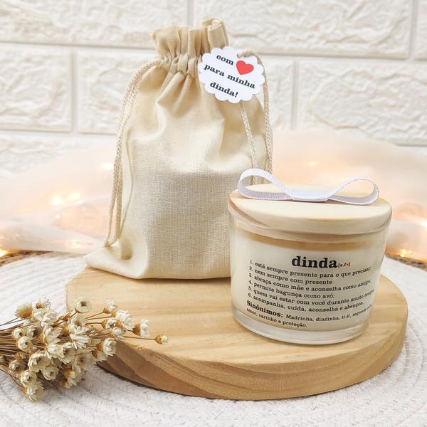 Imagem de lembrança batizado padrinhos VELA AROMATICA 100G SAC CL